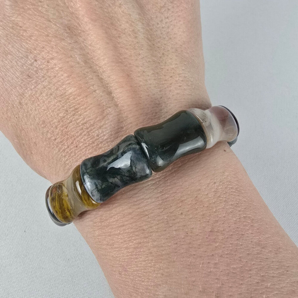 Faux Natural Stone Stretch Bracelet